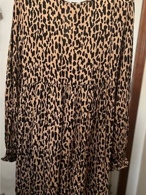 BP. Leopard Print Dress in Tan and Black, size Large, NWT , Nordstrom
